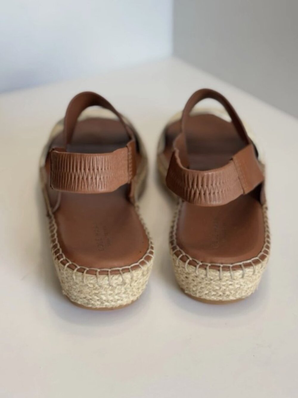 Cole Haan Cloudfeel Pecan and Cream Snakeskin Leather Espadrille Sandals ~Size 7 - Picture 8 of 8